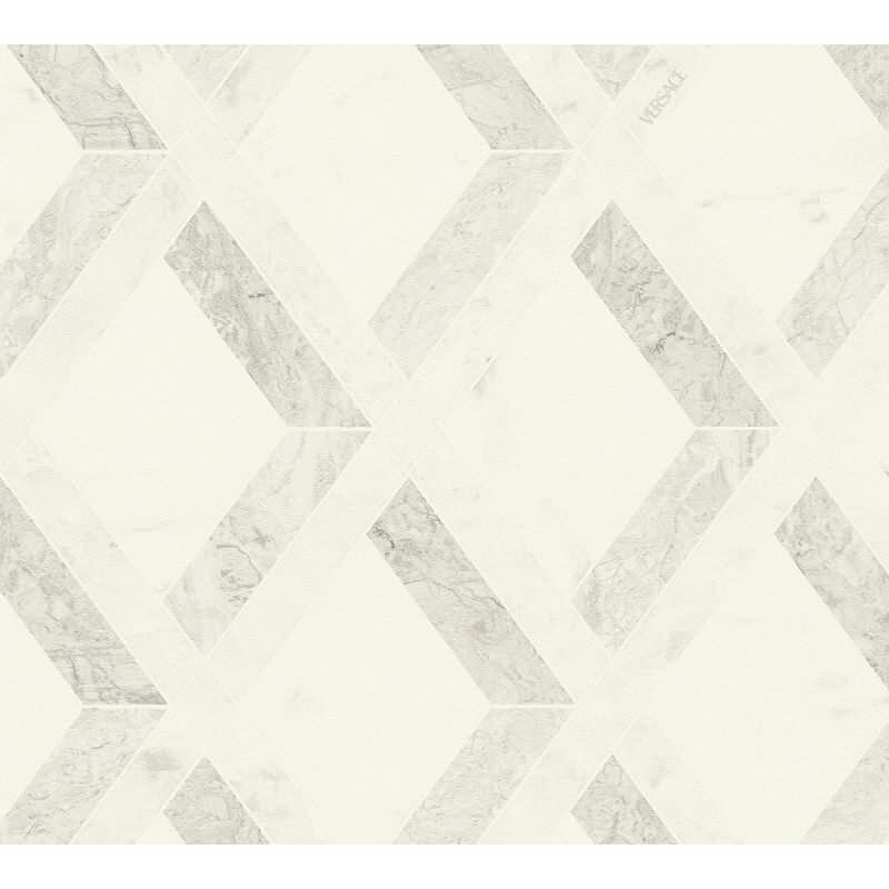 Premium Vliestapete Marmor Grau mit Weiß - Versace 6 (KG-177070)