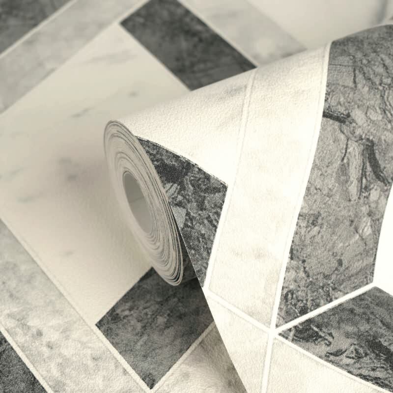 Marmor-Muster Vliestapete im Grau-Ton - Versace 6 Serie (KG-177072)