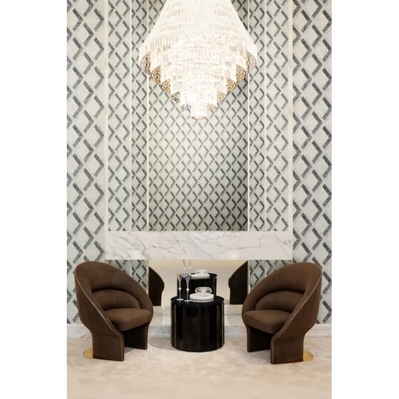 Marmor-Muster Vliestapete im Grau-Ton - Versace 6 Serie (KG-177072)