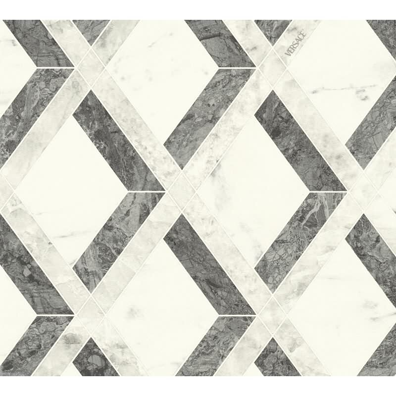 Marmor-Muster Vliestapete im Grau-Ton - Versace 6 Serie (KG-177072)