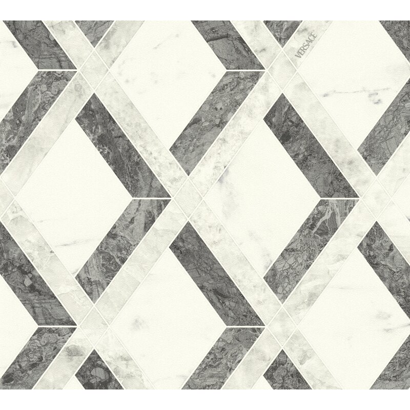 Marmor-Muster Vliestapete im Grau-Ton - Versace 6 Serie (KG-177072)