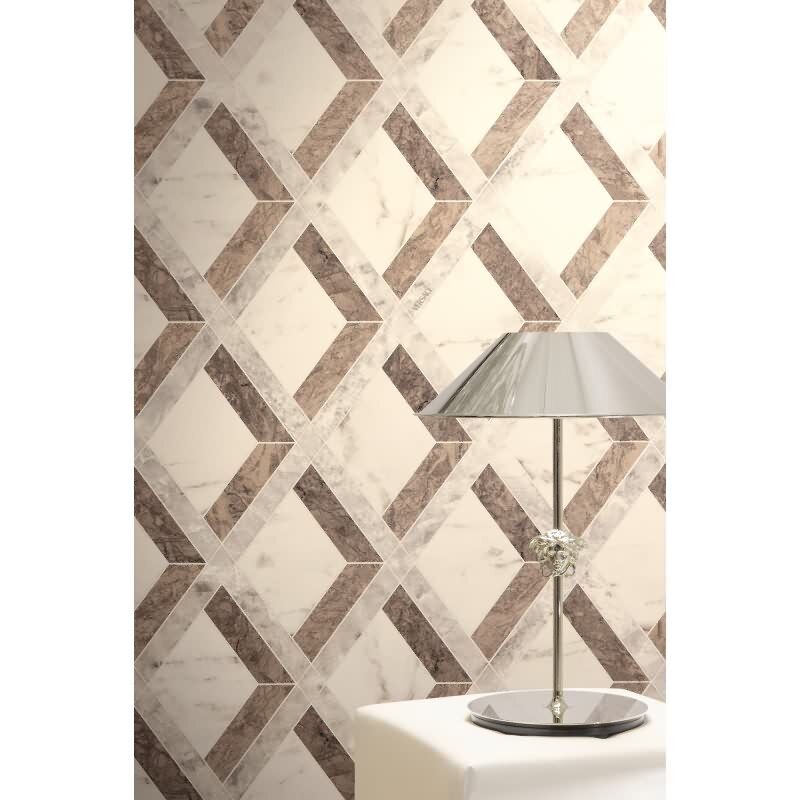 Hochwertige Vliestapete Marmor Braun & Grau - Versace 6 (KG-177073)