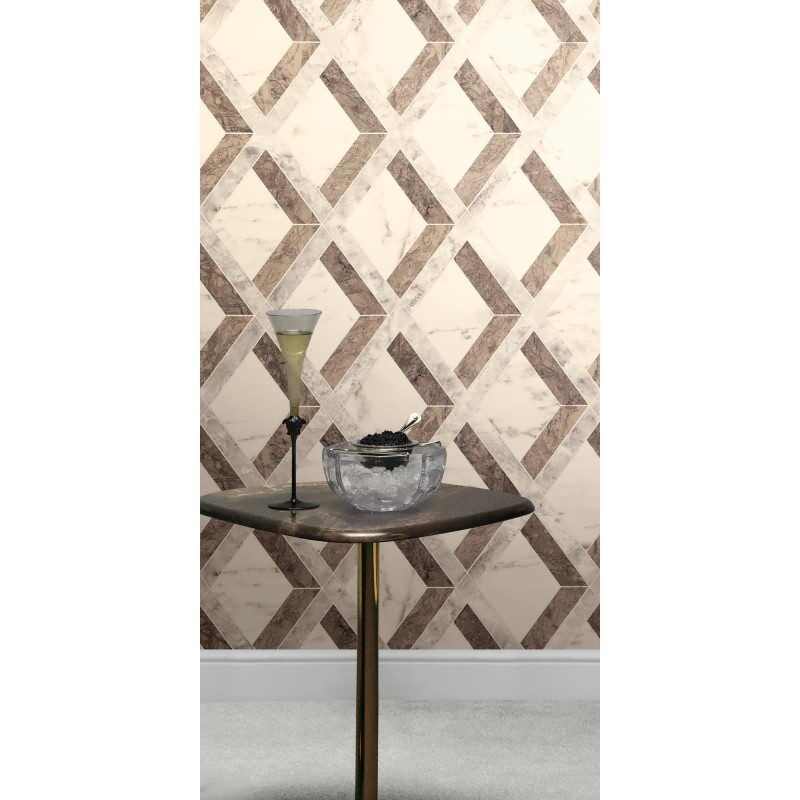 Hochwertige Vliestapete Marmor Braun & Grau - Versace 6 (KG-177073)