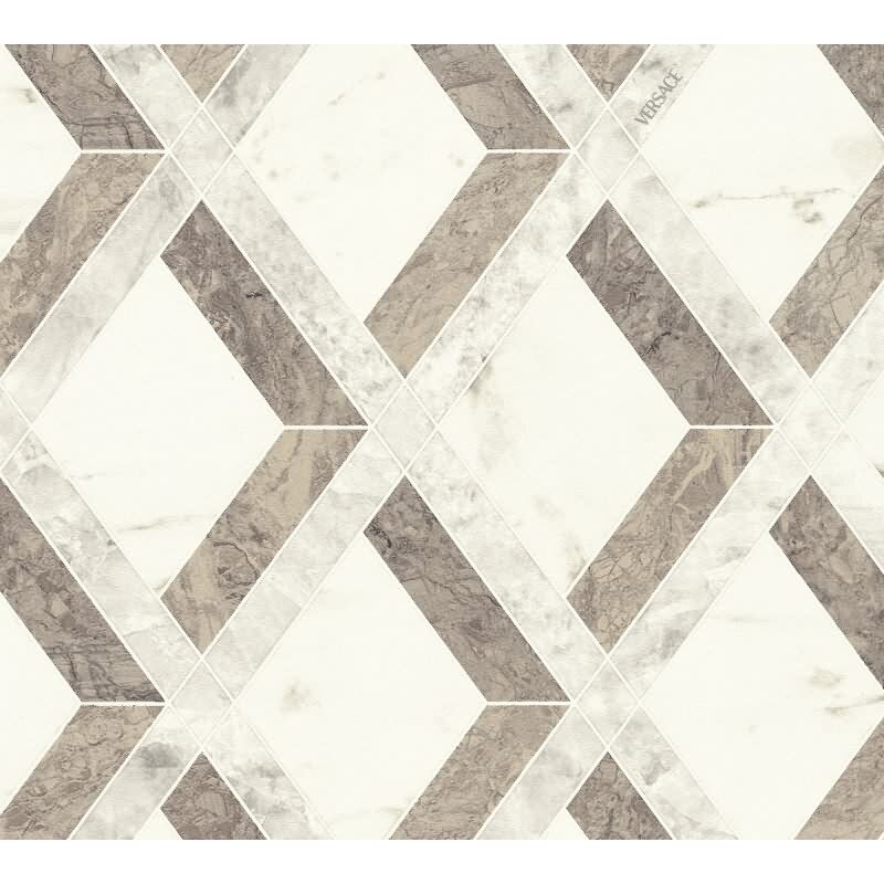 Hochwertige Vliestapete Marmor Braun & Grau - Versace 6 (KG-177073)