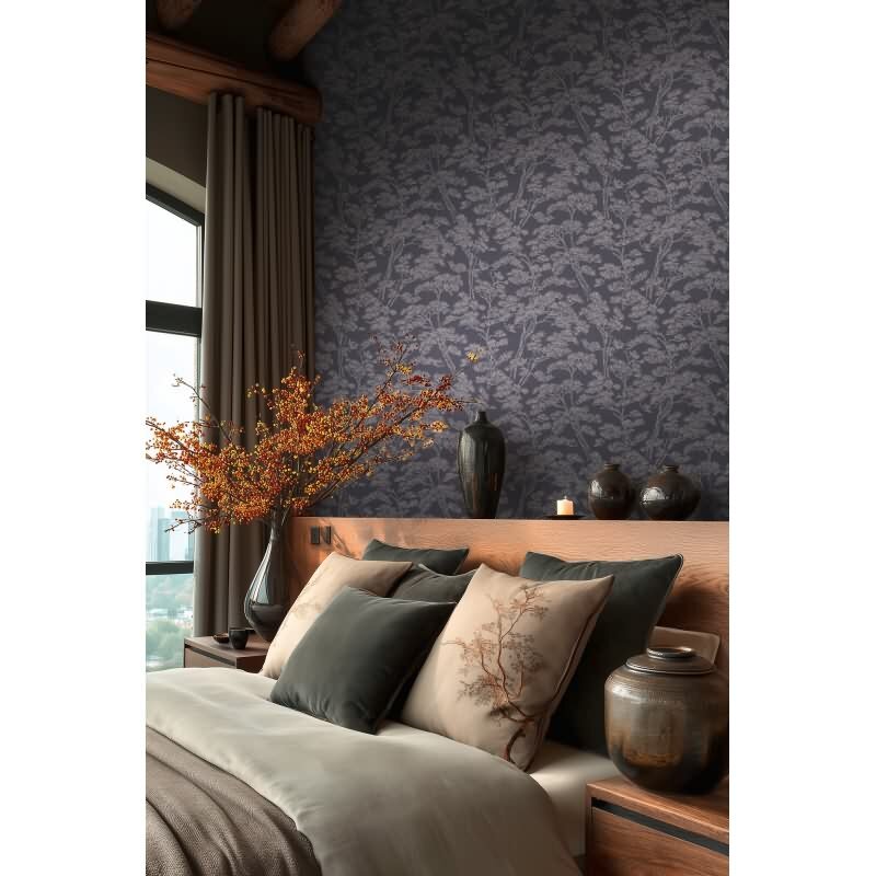 livingwallss Vibes & Styles: Vliestapete mit Botanical & Dschungel-Design in Blau (KG-177078)