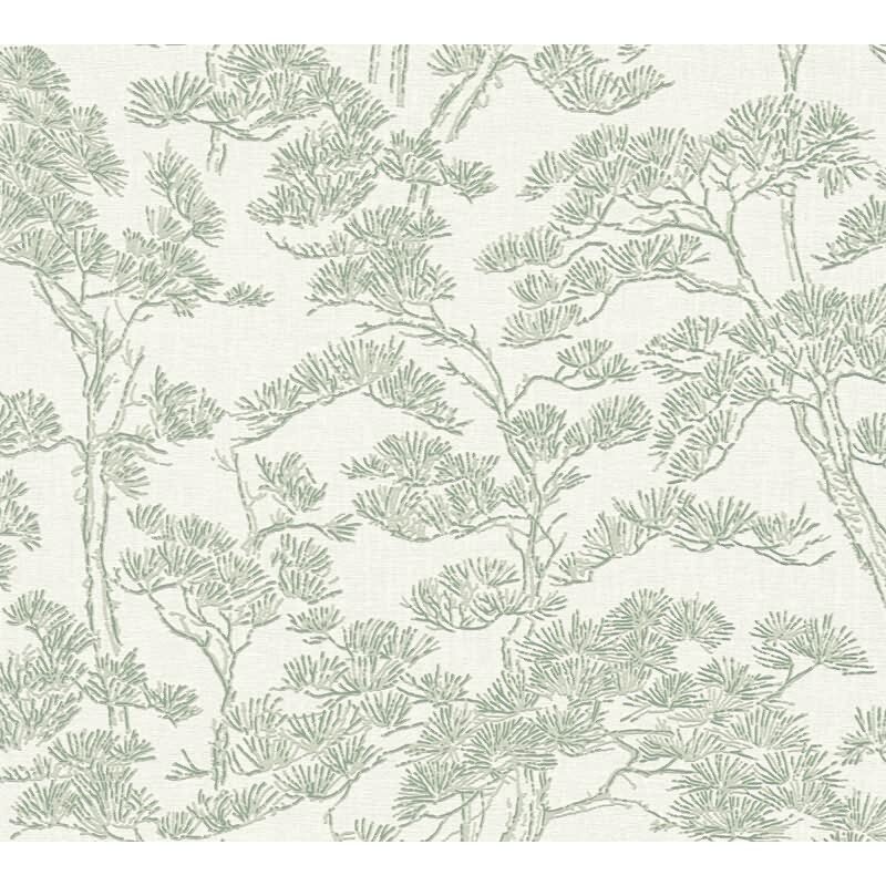 Botanical & Dschungel-Muster Vliestapete im Grün-Ton - Vibes & Styles Serie (KG-177080)