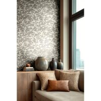 Wei&szlig; Botanical &amp; Dschungel-Design Vliestapete -...