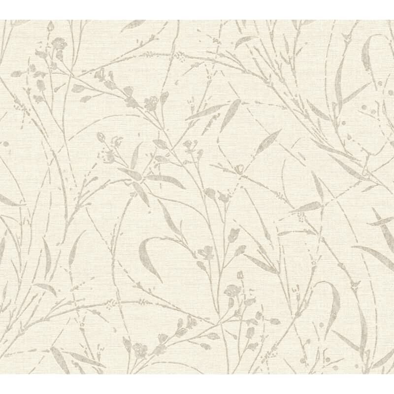 Edle Vliestapete mit Botanical & Dschungel in Beige (Vibes & Styles) (KG-177084)