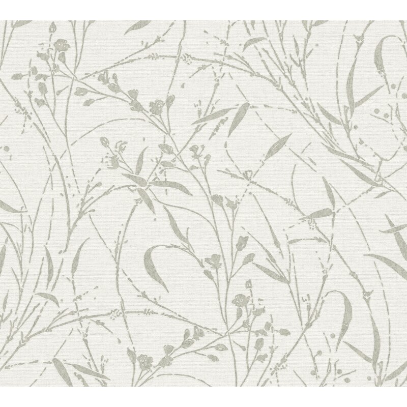 Stilvolle Botanical & Dschungel-Tapete Beige mit Grün aus Vibes & Styles (KG-177086)