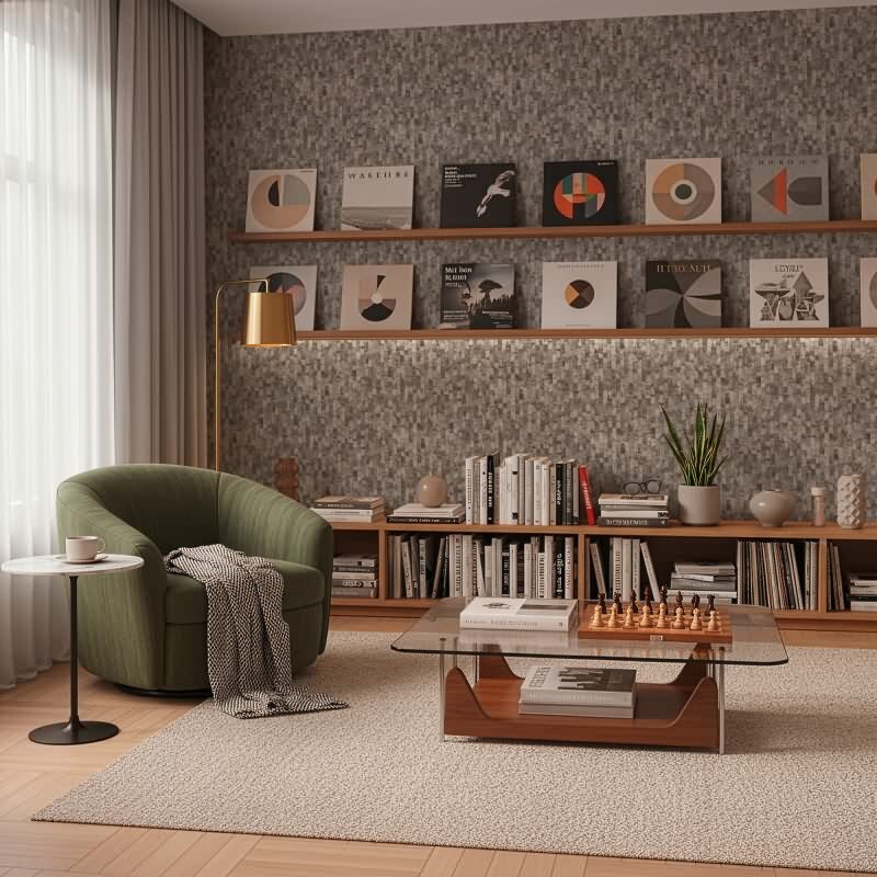 Stilvolle Muster-Tapete Grau mit Beige aus Vibes & Styles (KG-177089)