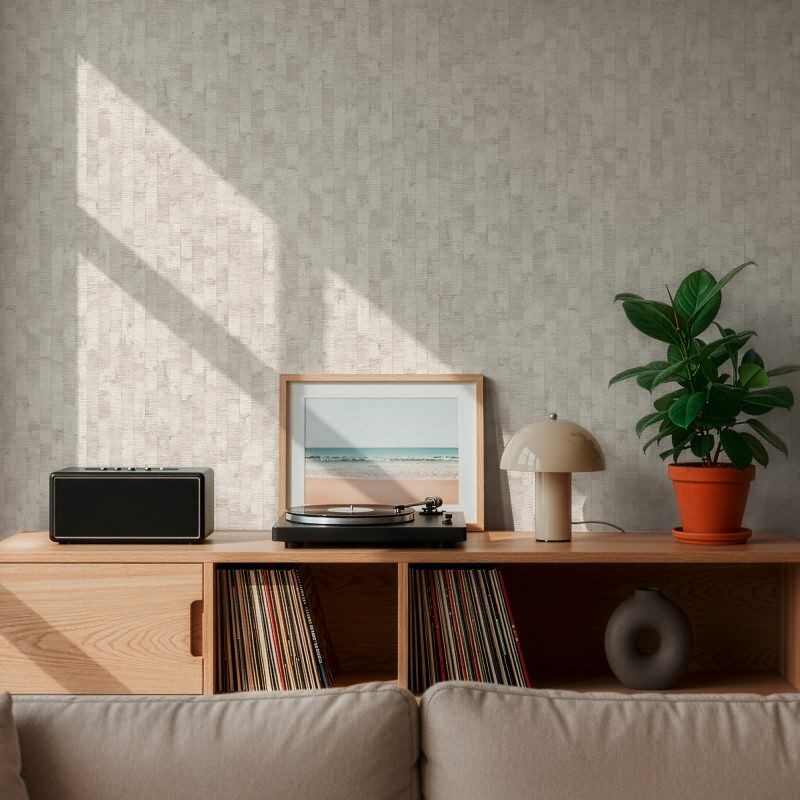 Muster-Muster Vliestapete im Grau-Ton - Vibes & Styles Serie (KG-177090)