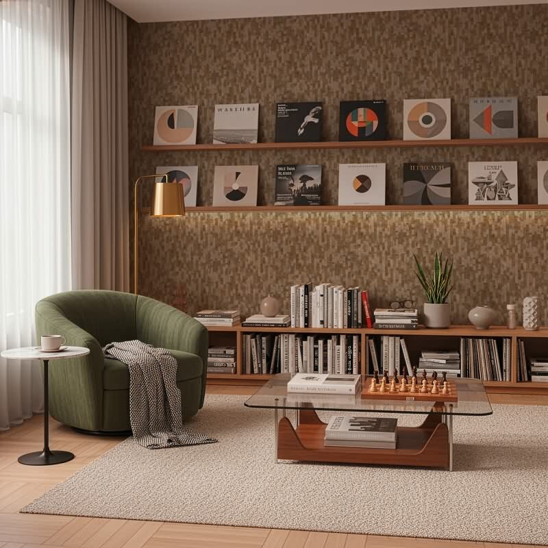 Muster-Muster Vliestapete im Braun-Ton - Vibes & Styles Serie (KG-177091)