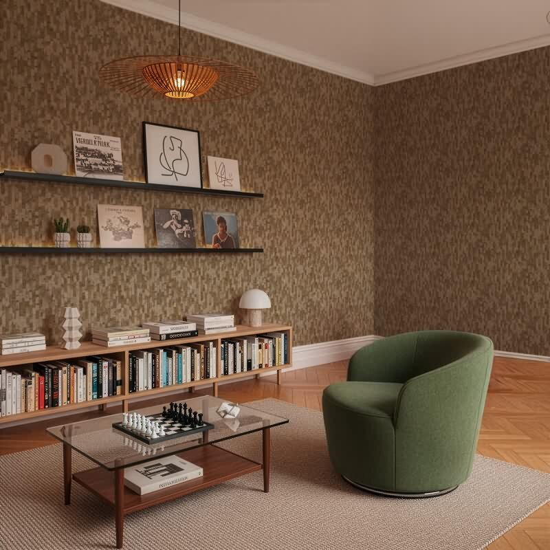 Muster-Muster Vliestapete im Braun-Ton - Vibes & Styles Serie (KG-177091)