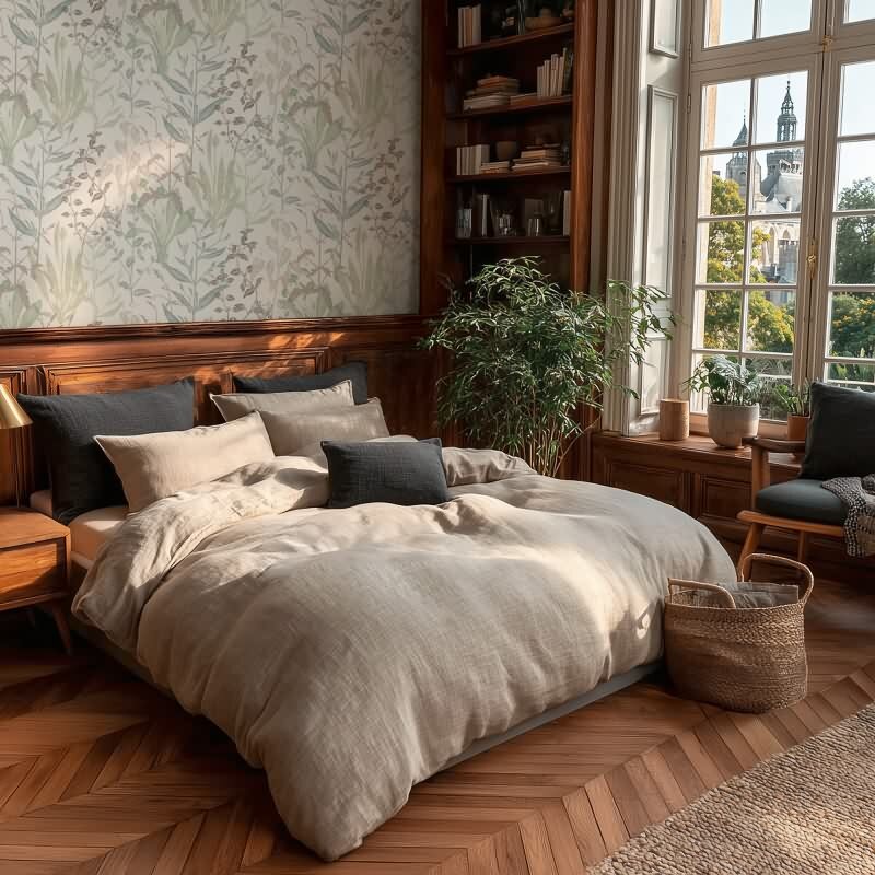 Braun Botanical & Dschungel-Design Vliestapete - Vibes & Styles Kollektion (KG-177093)