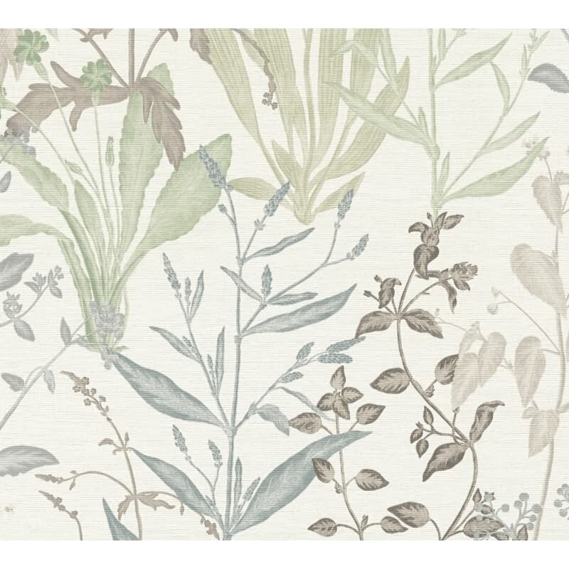 Braun Botanical & Dschungel-Design Vliestapete - Vibes & Styles Kollektion (KG-177093)