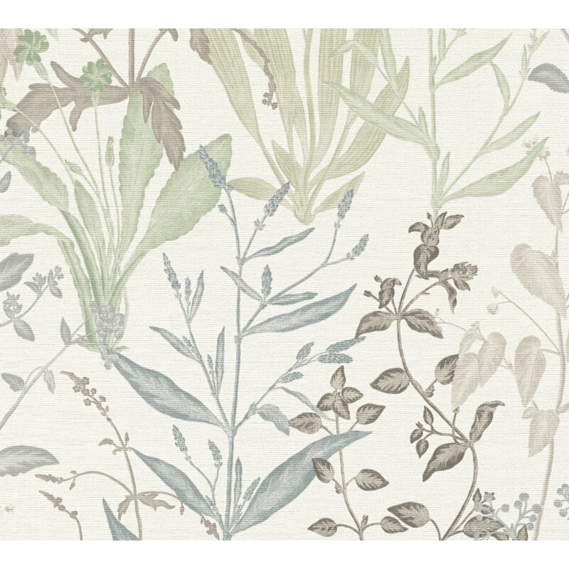 Braun Botanical & Dschungel-Design Vliestapete - Vibes & Styles Kollektion (KG-177093)