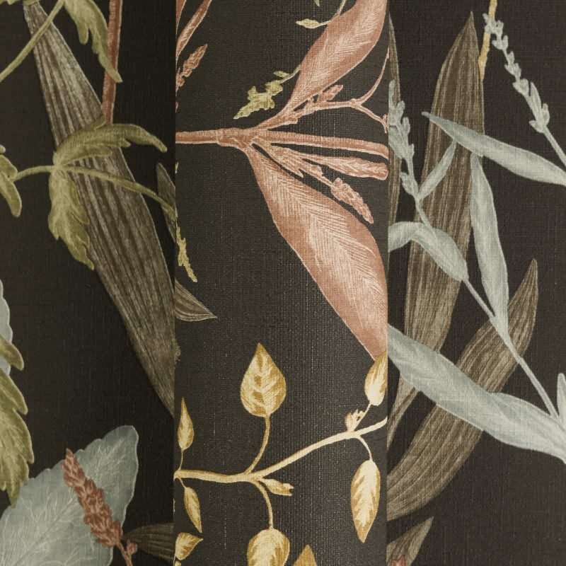 Botanical & Dschungel Vliestapete in Schwarz & Grün - Vibes & Styles von livingwalls (KG-177095)
