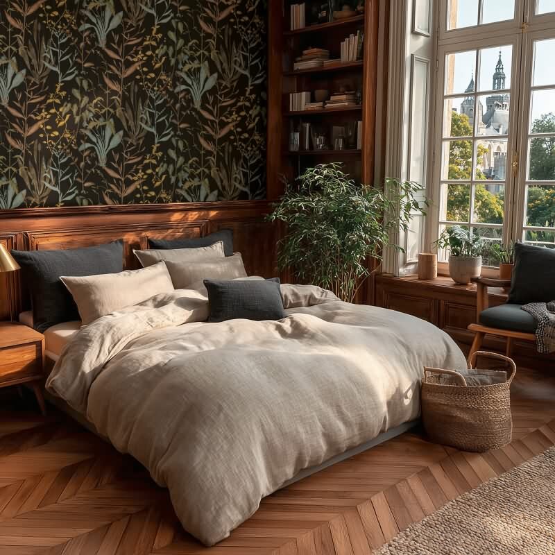 Botanical & Dschungel Vliestapete in Schwarz & Grün - Vibes & Styles von livingwalls (KG-177095)