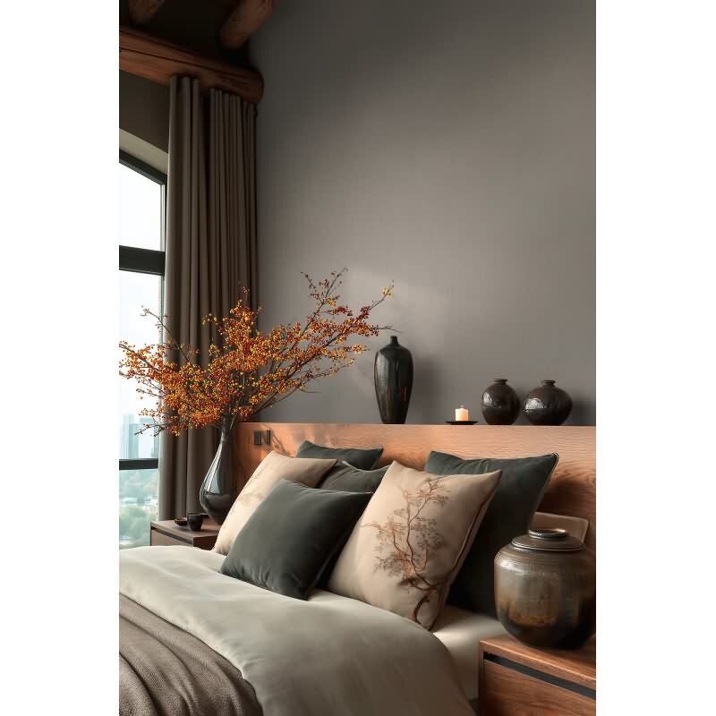 Premium Vliestapete Uni Grau - Vibes & Styles (KG-177099)