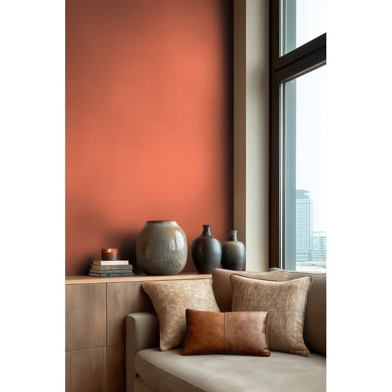 Vliestapete Rot Uni - Vibes & Styles Edition von livingwalls (KG-177101)