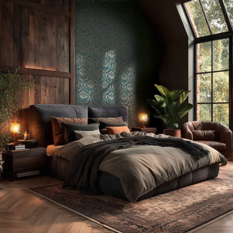 livingwallss Vibes & Styles: Vliestapete mit Barock & Ornament-Design in Grün (KG-177103)