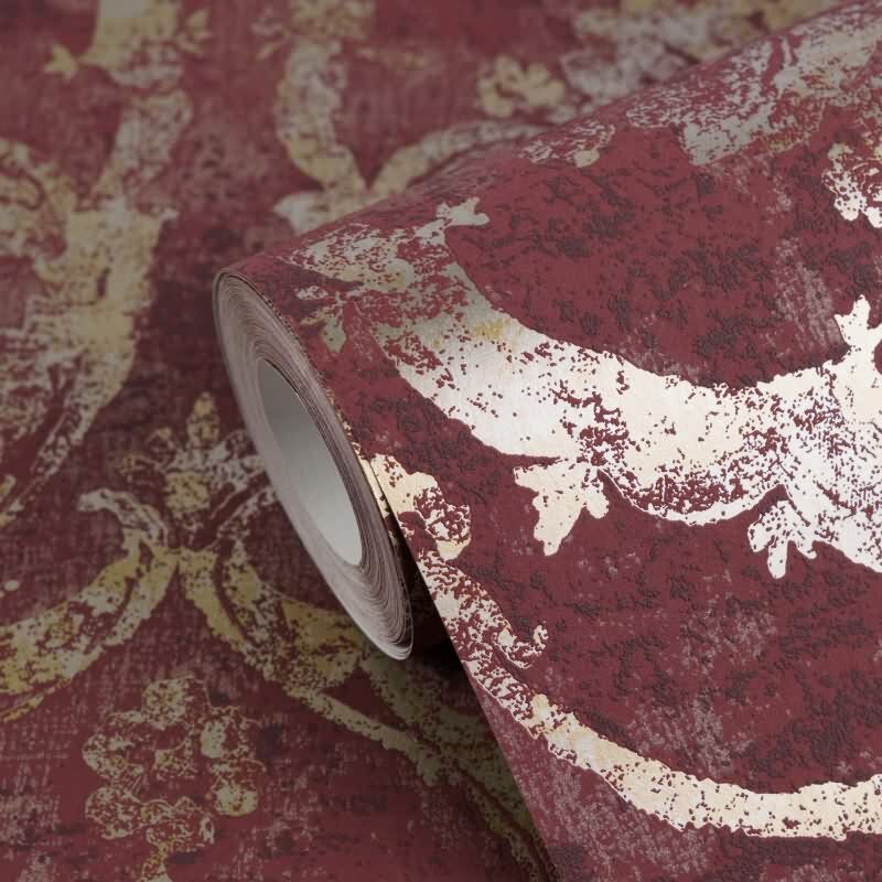 Vliestapete Rot Barock & Ornament - Vibes & Styles Edition von livingwalls (KG-177104)