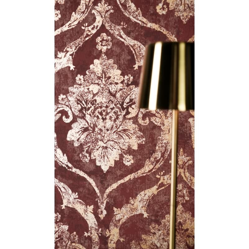 Vliestapete Rot Barock & Ornament - Vibes & Styles Edition von livingwalls (KG-177104)