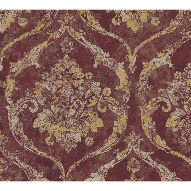 Vliestapete Rot Barock & Ornament - Vibes & Styles Edition von livingwalls (KG-177104)