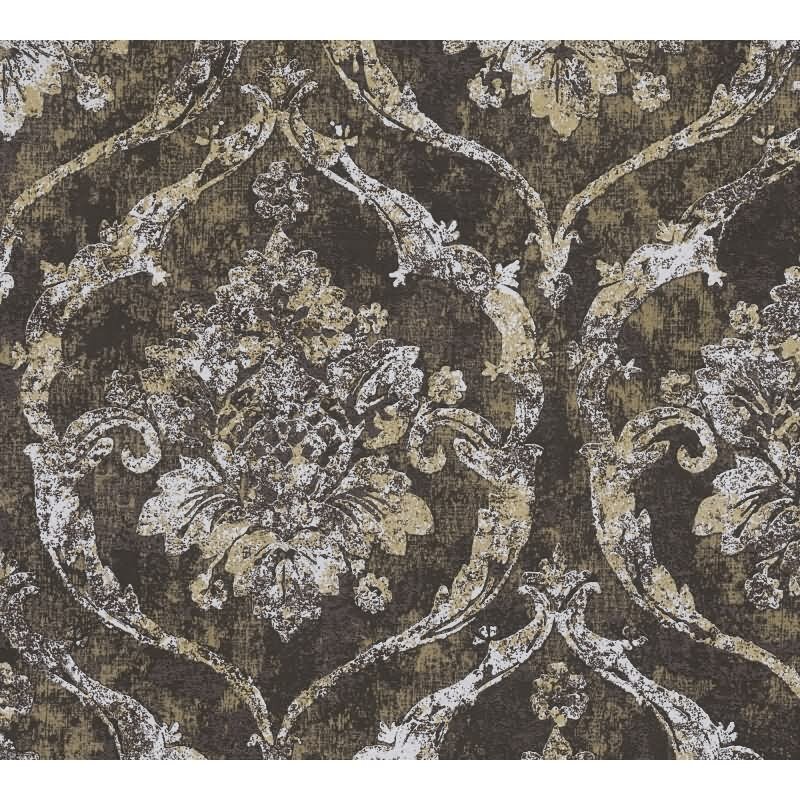 livingwallss Vibes & Styles: Vliestapete mit Barock & Ornament-Design in Schwarz (KG-177105)