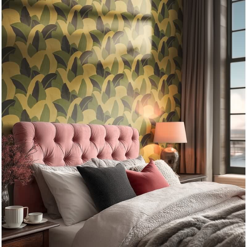 Vliestapete Gelb Botanical & Dschungel - Vibes & Styles Edition von livingwalls (KG-177106)