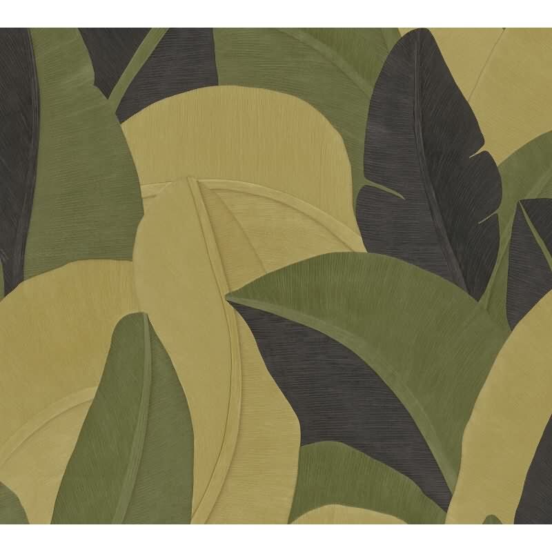 Vliestapete Gelb Botanical & Dschungel - Vibes & Styles Edition von livingwalls (KG-177106)
