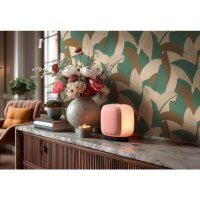 Botanical &amp; Dschungel-Muster Vliestapete im Beige-Ton...