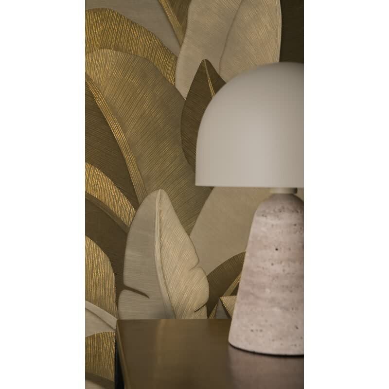 Elegante Vliestapete Beige-Botanical & Dschungel - Exklusiv Vibes & Styles (KG-177108)