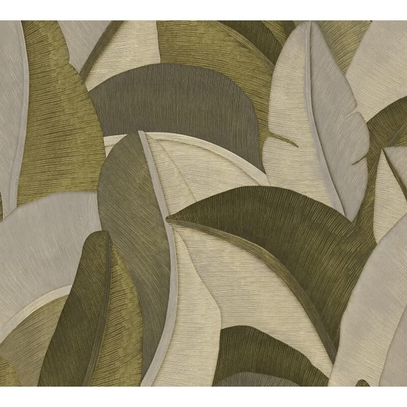 Elegante Vliestapete Beige-Botanical & Dschungel - Exklusiv Vibes & Styles (KG-177108)