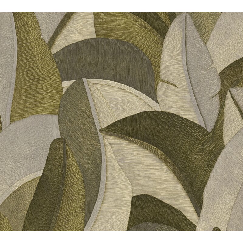 Elegante Vliestapete Beige-Botanical & Dschungel - Exklusiv Vibes & Styles (KG-177108)