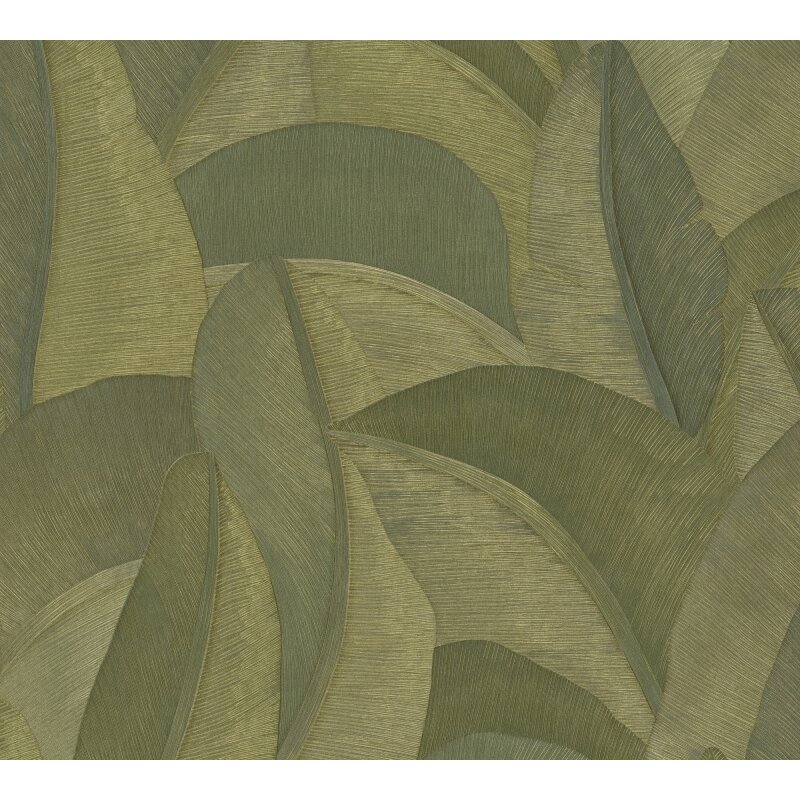 Elegante Vliestapete Grün-Botanical & Dschungel - Exklusiv Vibes & Styles (KG-177109)