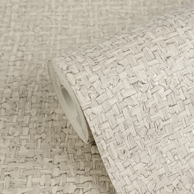 Stoff & Geflecht Vliestapete in Beige & Grau - Vibes & Styles von livingwalls (KG-177114)