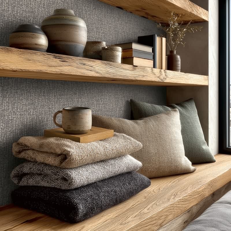 Vliestapete Grau Stoff & Geflecht - Vibes & Styles Edition von livingwalls (KG-177116)