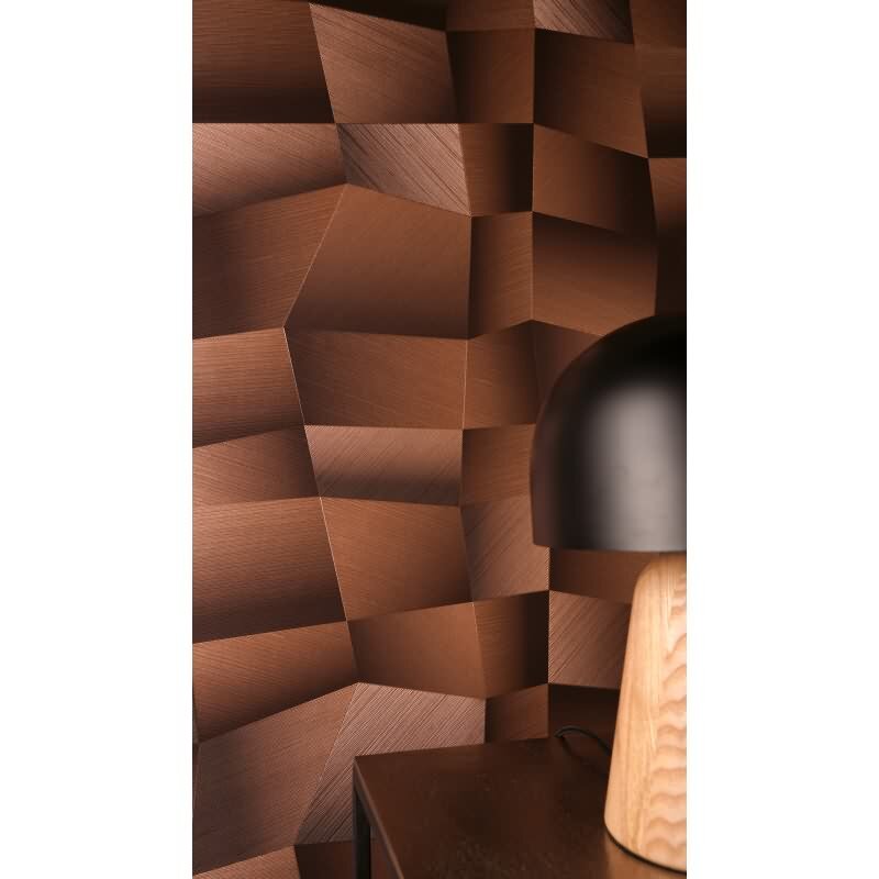 Stilvolle Grafik & Geometrie-Tapete Braun aus Vibes & Styles (KG-177118)