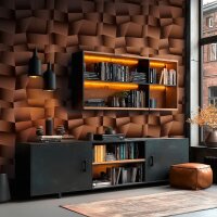 Stilvolle Grafik &amp; Geometrie-Tapete Braun aus Vibes...