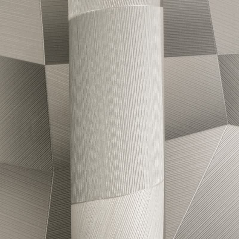 Edle Vliestapete mit Grafik & Geometrie in Grau (Vibes & Styles) (KG-177119)