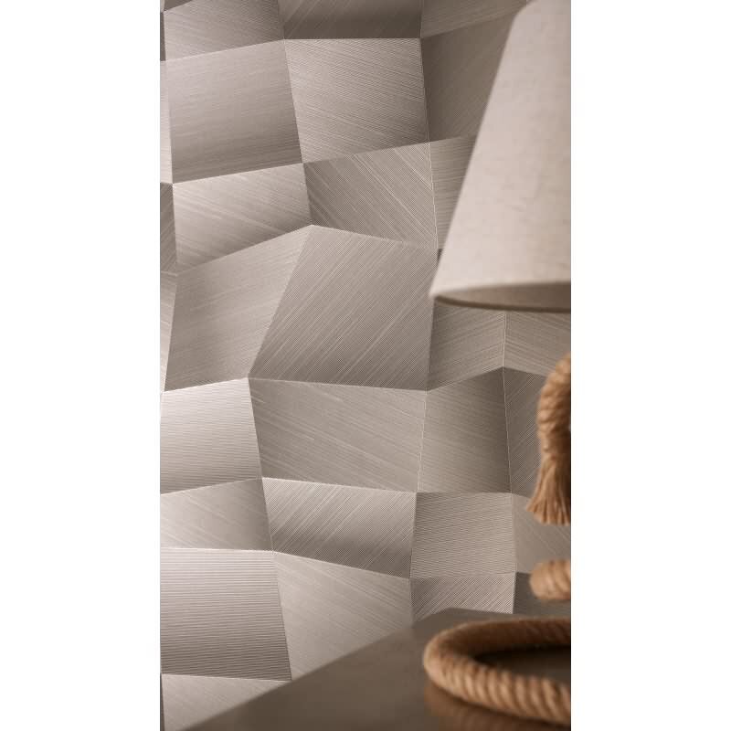 Edle Vliestapete mit Grafik & Geometrie in Grau (Vibes & Styles) (KG-177119)