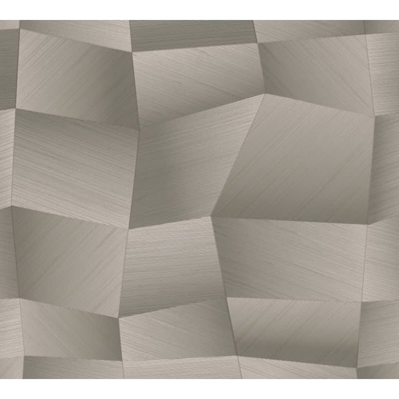 Edle Vliestapete mit Grafik & Geometrie in Grau (Vibes & Styles) (KG-177119)