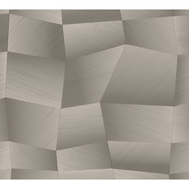 Edle Vliestapete mit Grafik & Geometrie in Grau (Vibes & Styles) (KG-177119)