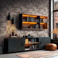 Edle Vliestapete mit Grafik & Geometrie in Grau...