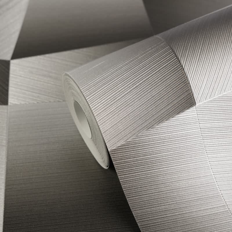 Hochwertige Vliestapete Grafik & Geometrie Grau & Schwarz - Vibes & Styles (KG-177122)