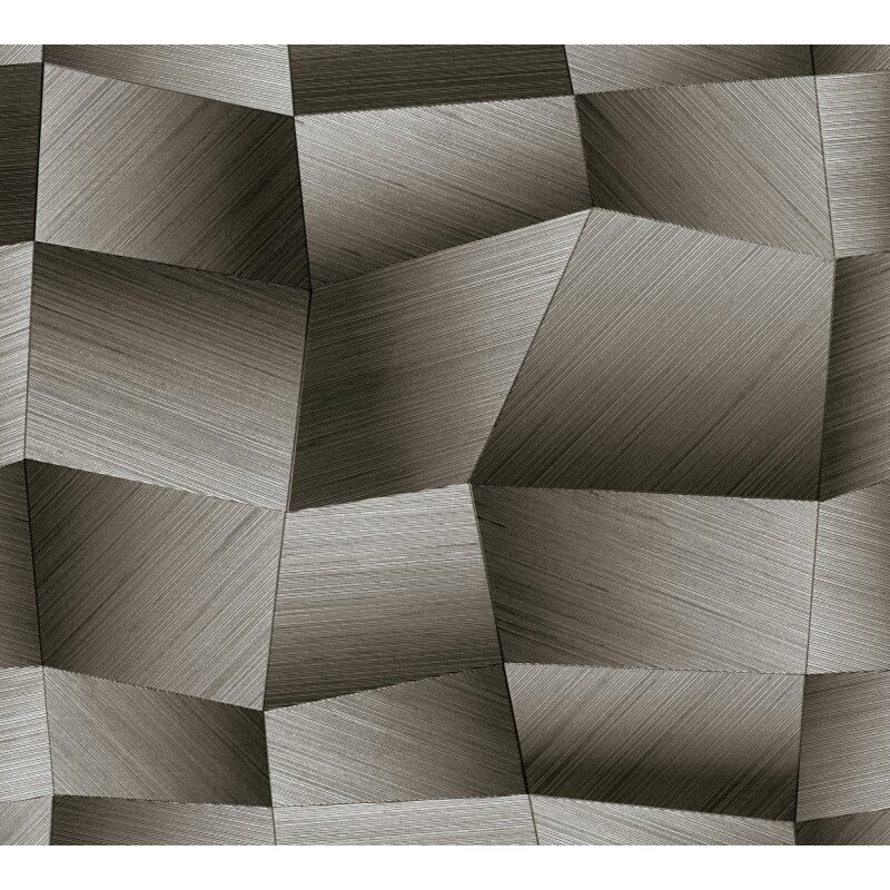 Hochwertige Vliestapete Grafik & Geometrie Grau & Schwarz - Vibes & Styles (KG-177122)