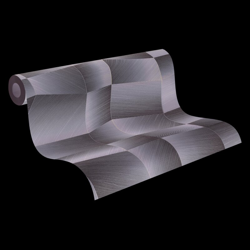 Hochwertige Vliestapete Grafik & Geometrie Grau & Schwarz - Vibes & Styles (KG-177122)