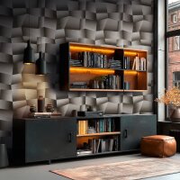 Hochwertige Vliestapete Grafik &amp; Geometrie Grau &amp;...