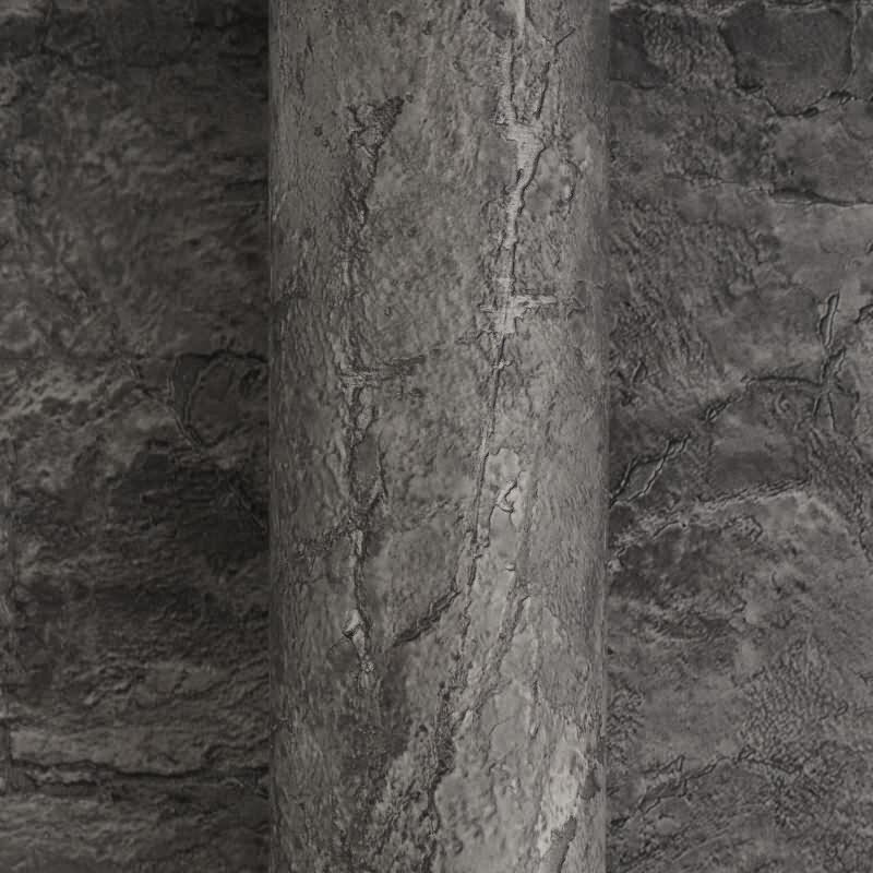 Elegante Vliestapete Schwarz-Stein - Exklusiv Vibes & Styles (KG-177124)